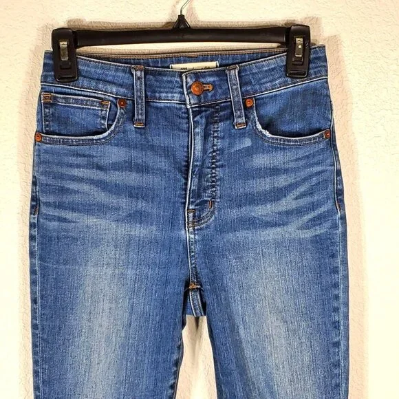 Madewell Womans Size 24 Curvy High-Rise Skinny Crop Jeans Denim 26x25 - Picture 12 of 15